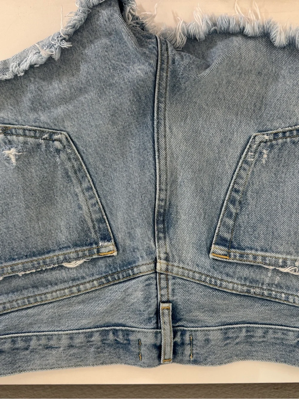 Agolde Parker Vintage Cut Off Short Swap Meet Blue Size 27